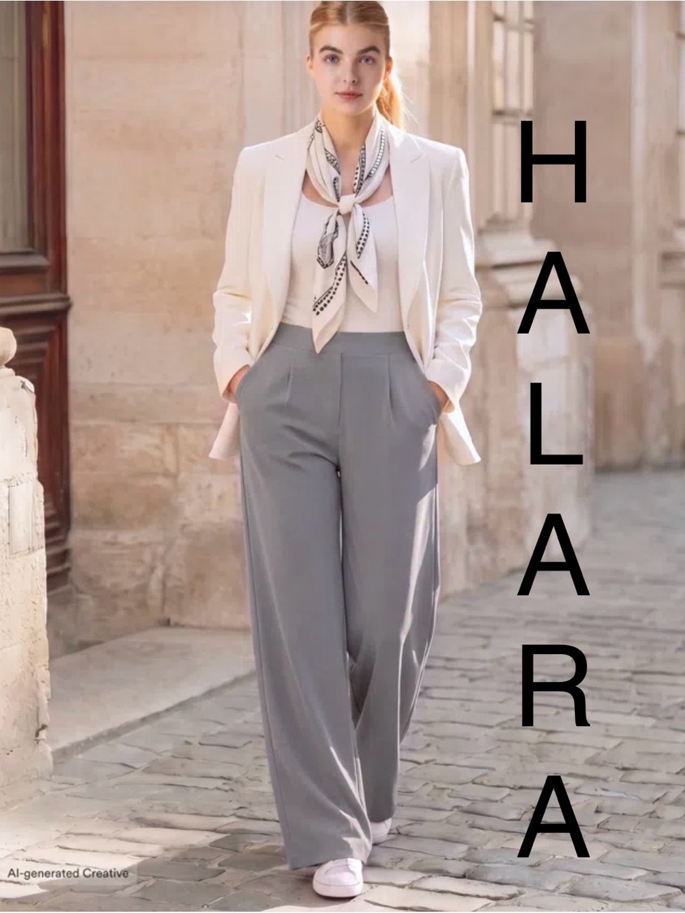 Halara | NWT | Gray Flex Microwaffle Wide-Leg High-Waist Pants - Women’s Large